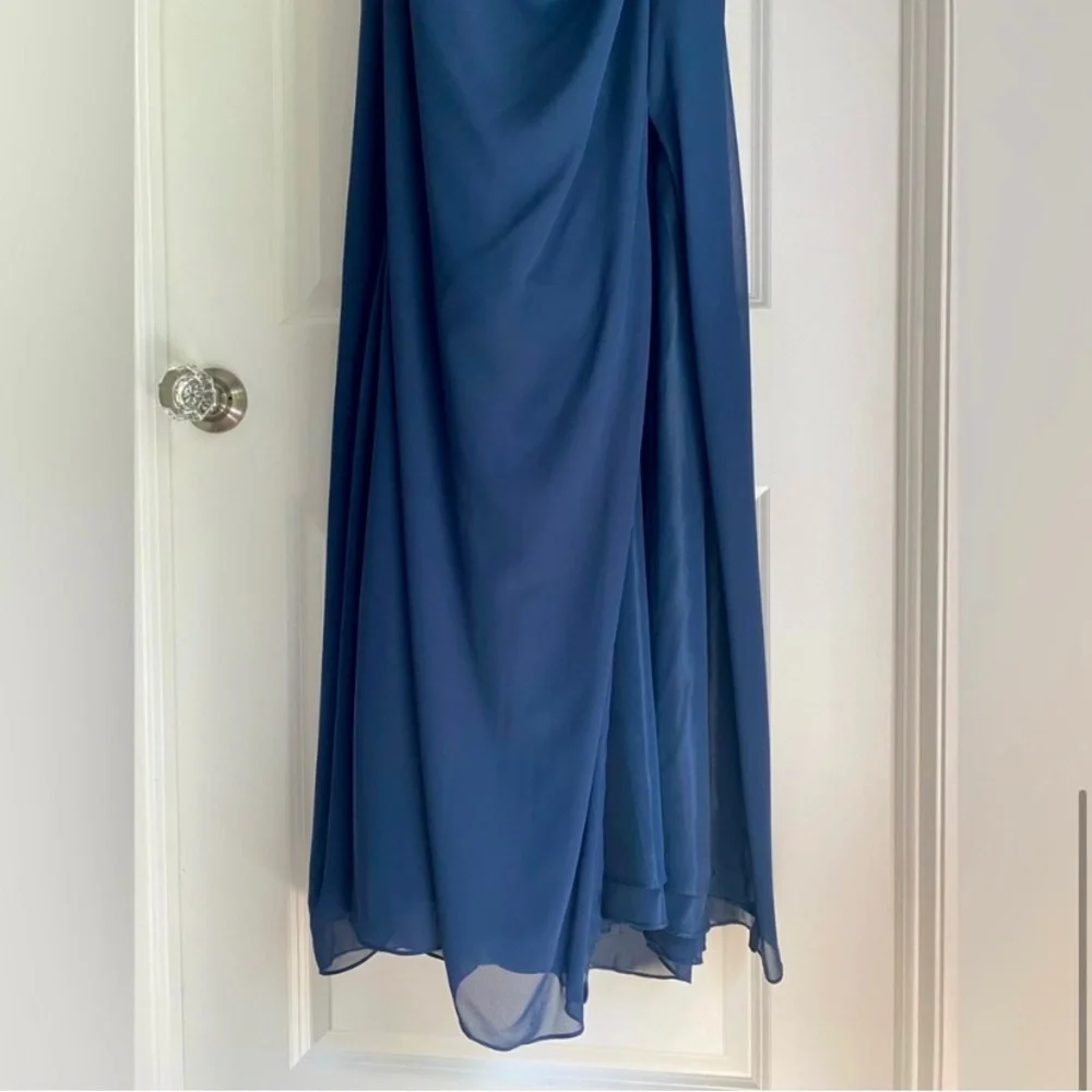 Hayley Paige Bridesmaid Dress Style 5913 Indigo Size 14, NWT